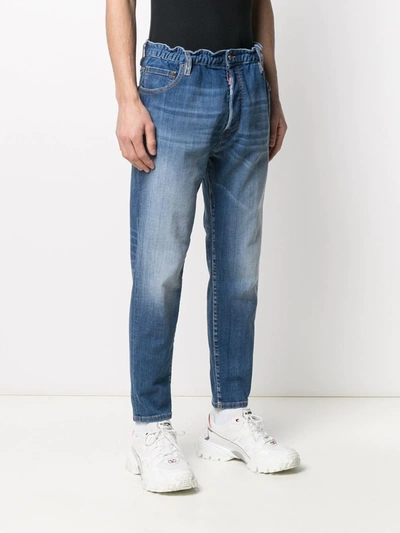 Shop Dsquared2 Stonewashed Slim-fit Jeans In Blue