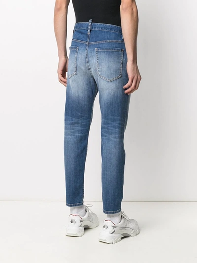 Shop Dsquared2 Stonewashed Slim-fit Jeans In Blue