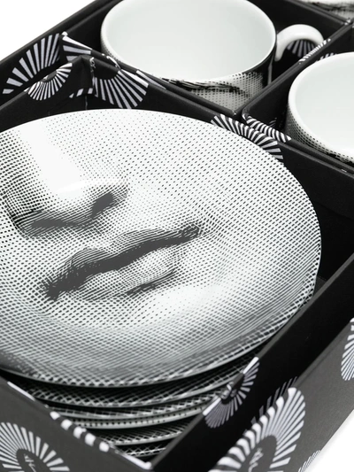Fornasetti Tema E Variazioni Tea Set In White