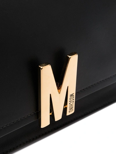Shop Moschino Logo-plaque Shoulder Bag In Black