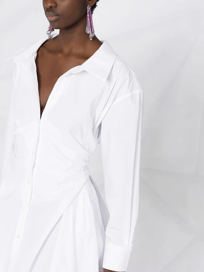 Shop Alexander Wang T Gathered Detail Shirtdress In White