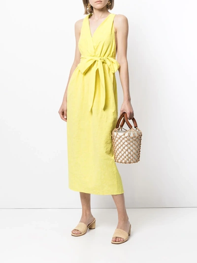 Shop Mara Hoffman Calypso Midi Dress In Yellow