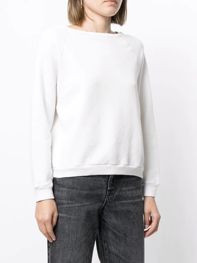 Shop Nili Lotan Cropped Cotton Sweatshirt In White