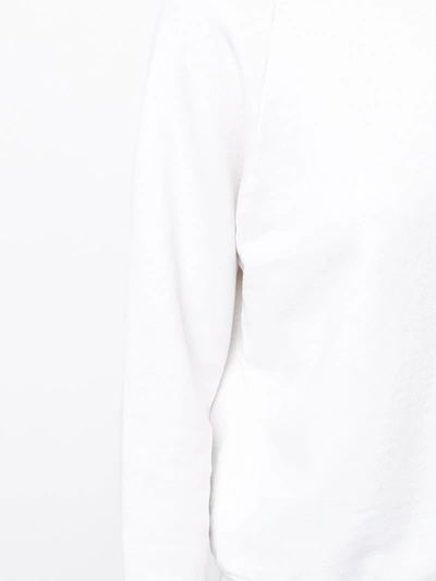 Shop Nili Lotan Cropped Cotton Sweatshirt In White