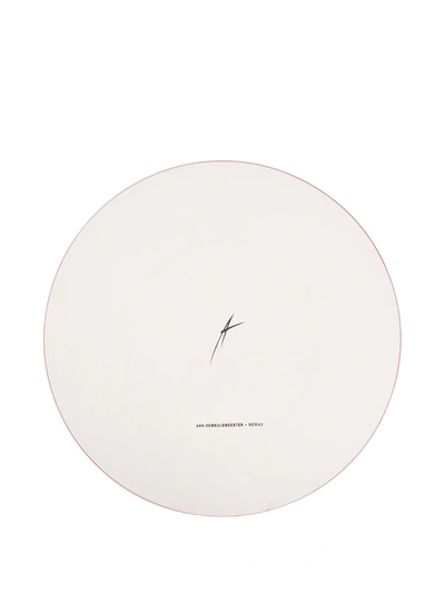 Ann Deumelemeester X Serax Set Of Two Porcelain Contrast Rim Plates In White