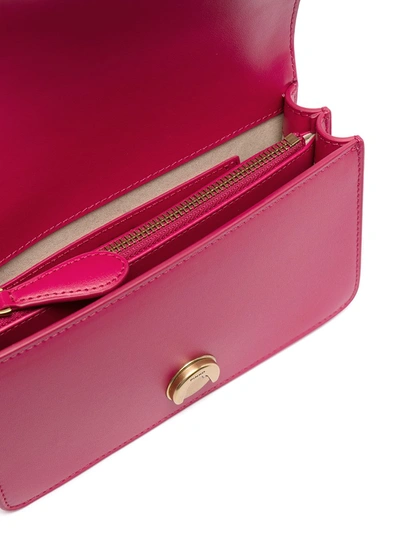Shop Pinko Mini Love Shoulder Bag In Pink