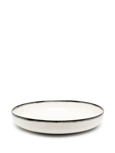Ann Deumelemeester X Serax Set Of Two Ceramic High Plates In White