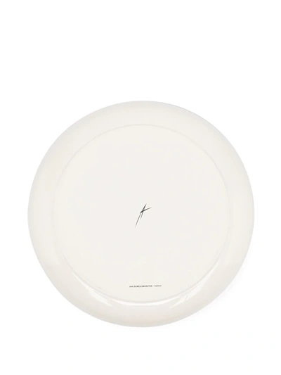 Ann Deumelemeester X Serax Set Of Two Ceramic High Plates In White