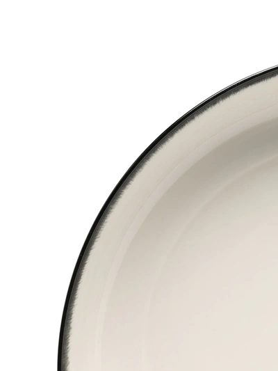 Ann Deumelemeester X Serax Set Of Two Ceramic High Plates In White