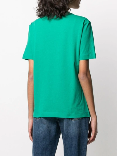 Shop Love Moschino Logo-print T-shirt In Green