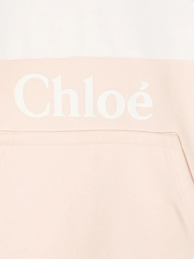 Shop Chloé Logo Print Hoodie In Pink