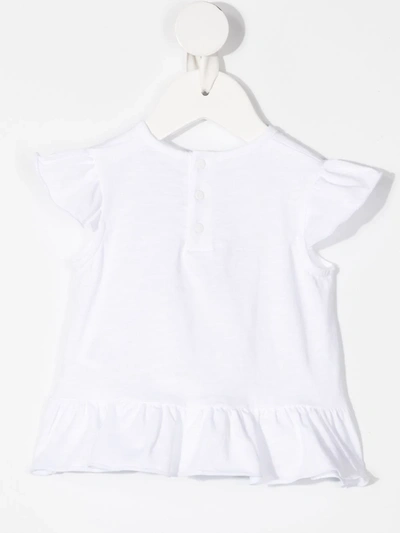 Shop Givenchy Ruffled Hem T-shirt In White