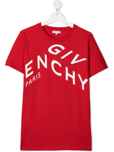Givenchy Graphic Logo Print T-shirt In Red