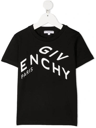 Shop Givenchy Graphic Logo Print T-shirt In Black