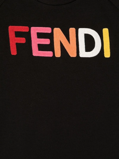 Shop Fendi Logo-appliquéd T-shirt In Black