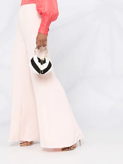 Shop Alexandre Vauthier High-waisted Palazzo Pants In Pink