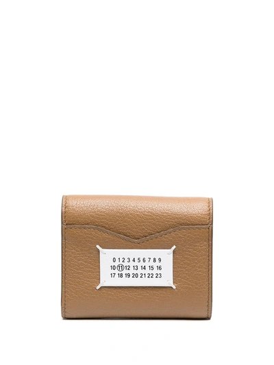 Shop Maison Margiela Logo-patch Wallet In Brown