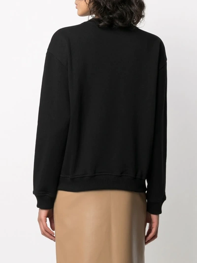 Shop Givenchy Crystal-embellished Logo Sweatshirt In Black