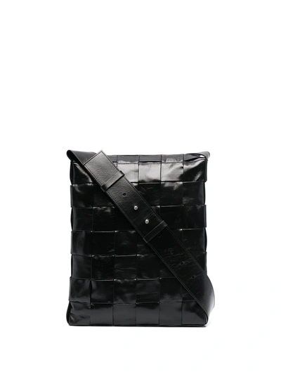 Shop Bottega Veneta Cassette Leather Bag In Black