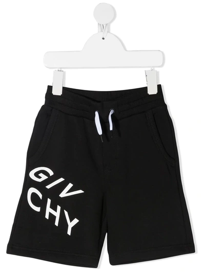 Shop Givenchy Logo-print Drawstring Shorts In Black