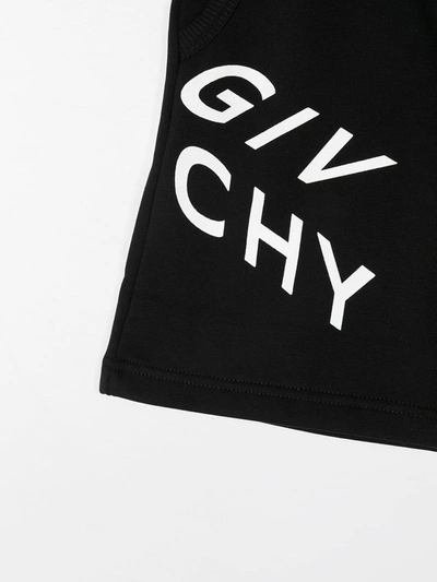 Shop Givenchy Logo-print Drawstring Shorts In Black