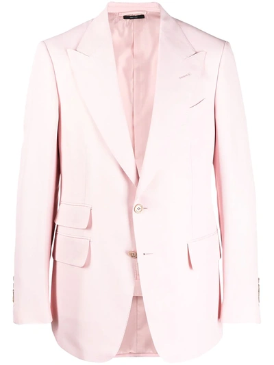 Shop Tom Ford Single-breasted Blazer In Pink
