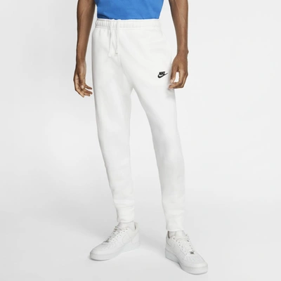 Shop Nike Men's  Sportswear Club Fleece Jogger Pants In White