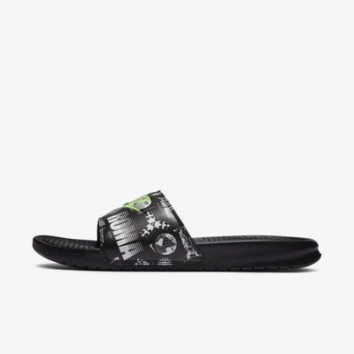 Shop Nike Benassi Jdi Men's Slide (black) In Black,black,white,green Strike