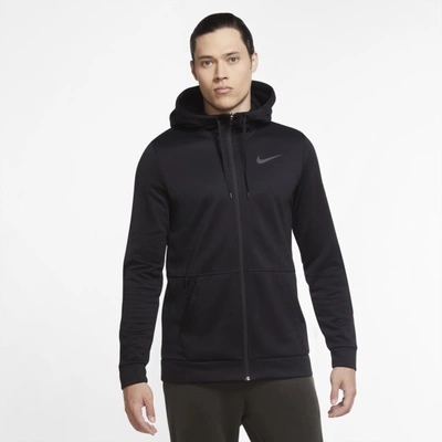 Nike Men's  Therma Full-zip Training Hoodie In Black