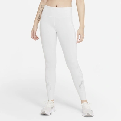 Shop Nike Women's Epic Luxe Mid-rise Pocket Leggings In Grey