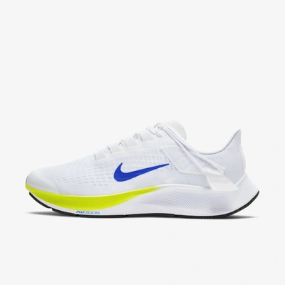 Shop Nike Air Zoom Pegasus 37 Flyease Men's Running Shoe In White,cyber,black,racer Blue