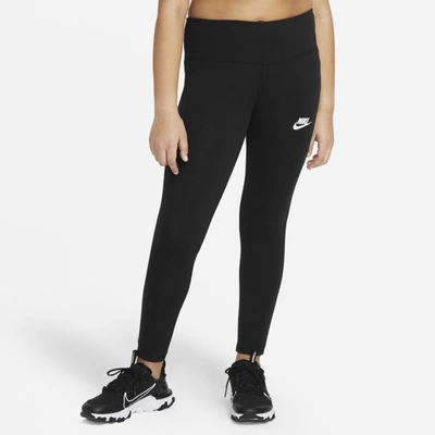 Shop Nike Sportswear Favorites Big Kids' (girls') High-waisted Leggings (extended Size) In Black