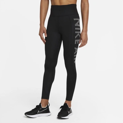 Shop Nike Air Epic Fast Women's 7/8-length Running Leggings In Black,black