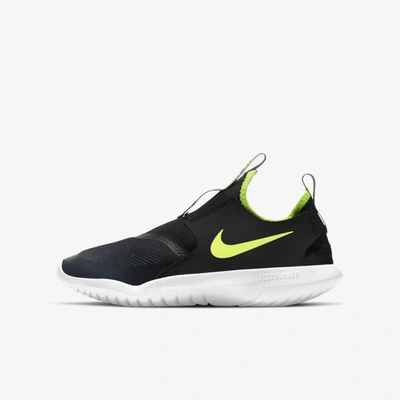 Shop Nike Flex Runner Big Kids' Running Shoes In Smoke Grey,black,white,volt