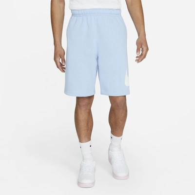 Shop Nike Sportswear Club Men's Graphic Shorts In Psychic Blue,psychic Blue