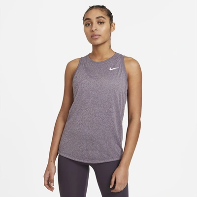 Shop Nike Dri-fit Women's Training Tank In Dark Raisin,violet Haze