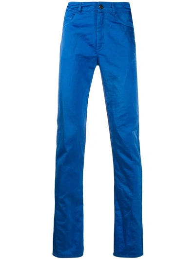 Shop Christian Wijnants Pandom Straight Leg Trousers In Blue