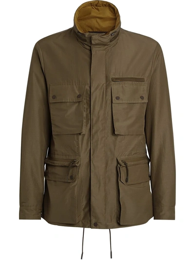 Shop Ermenegildo Zegna Concealed-fastening Military Jacket In Green