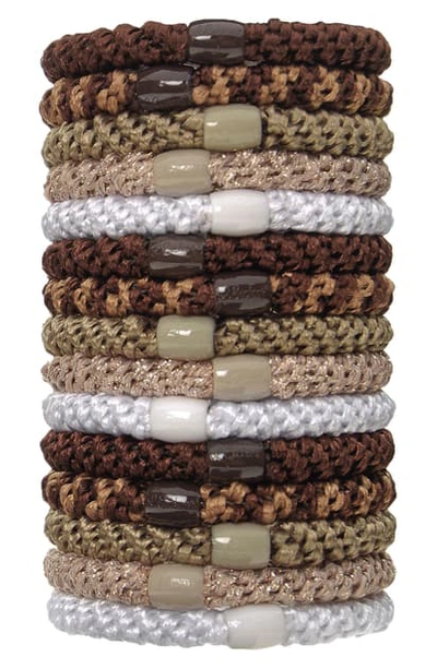 Shop L Erickson Grab & Go 15-pack Braided Ponytail Holders In Sand