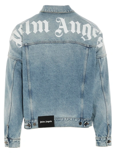 Shop Palm Angels Jacket In Azzurro
