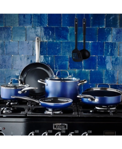 Shop Blue Diamond 10-pc. Cookware Set In Blue