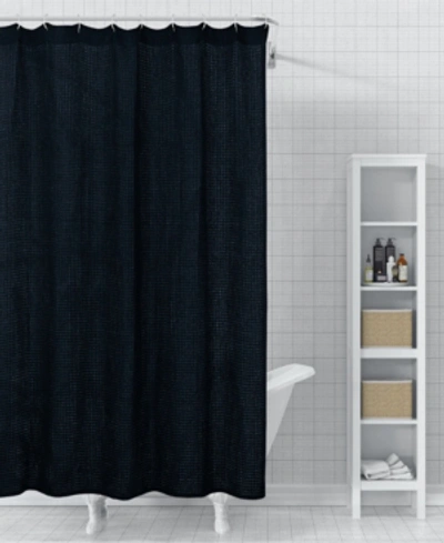 Shop Dainty Home Imperial Shower Curtain, 70" W X 72" L In Navy