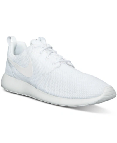 Shop Nike Men's Roshe One Casual Sneakers From Finish Line In White