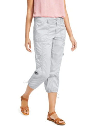 Style & Co Women's Cargo Capri Pants, Created For Macy's In Misty Harbor