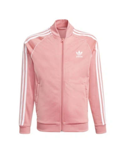 Shop Adidas Originals Adidas Big Girls Sst Track Jacket In Pink