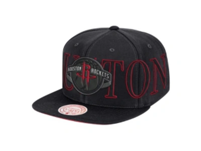 Shop Mitchell & Ness Houston Rockets Winners Circle Snapback Cap In Black