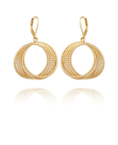 Shop T Tahari Women's Orbital Hoop Earring In Gold-tone