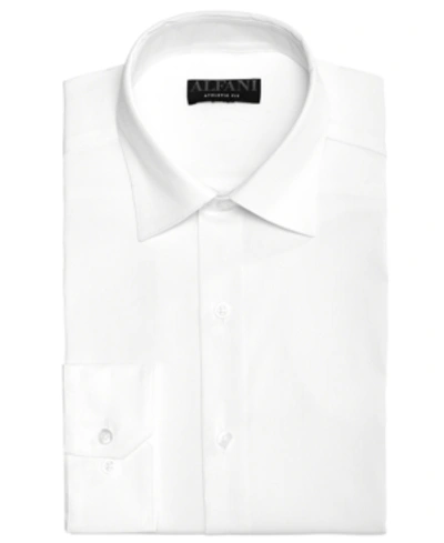Shop Alfani Alfatech By  Men's Bedford Cord Classic/regular Fit Dress Shirt, Created For Macy's In White