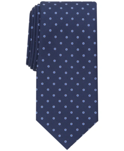 Shop Club Room Men's Slim Dot Tie, Created For Macy's In Dark Navy