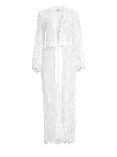 Shop Jonquil Women's Dalia Lace Robe In Ivory